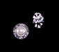 11mm Rondel Button with Imitation Pearl Center - 11789/11mm