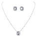 Octagon Necklace and Earring Set - #10423