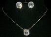 Octagon Necklace and Earring Set - #10423