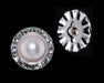 18mm Rondel Button with Imitation Pearl Center - 11789/18mm