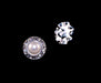 8mm Rondel Button with Imitation Pearl Center - 11789/8mm