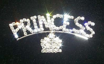 #11886 Rhinestone Princess with Crown Pin