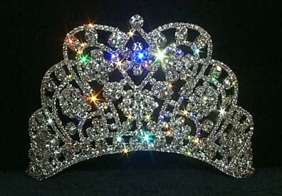 #11914 Large Butterfly Cluster Tiara  - Contoured Base