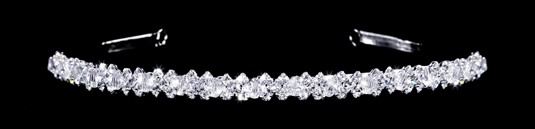 #12012 Alternating Crystal Bead and Rhinestone Tiara