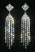 #12350 Diamond Top Multi Line Duster Earrings