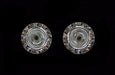 #12535 11mm Rondel with Rivoli Button Earrings without a center stone