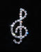 #12647 Treble Clef Pin - All Crystal