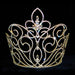 #12746G - Large Rising Fleur De Lis Crown - Gold Plated