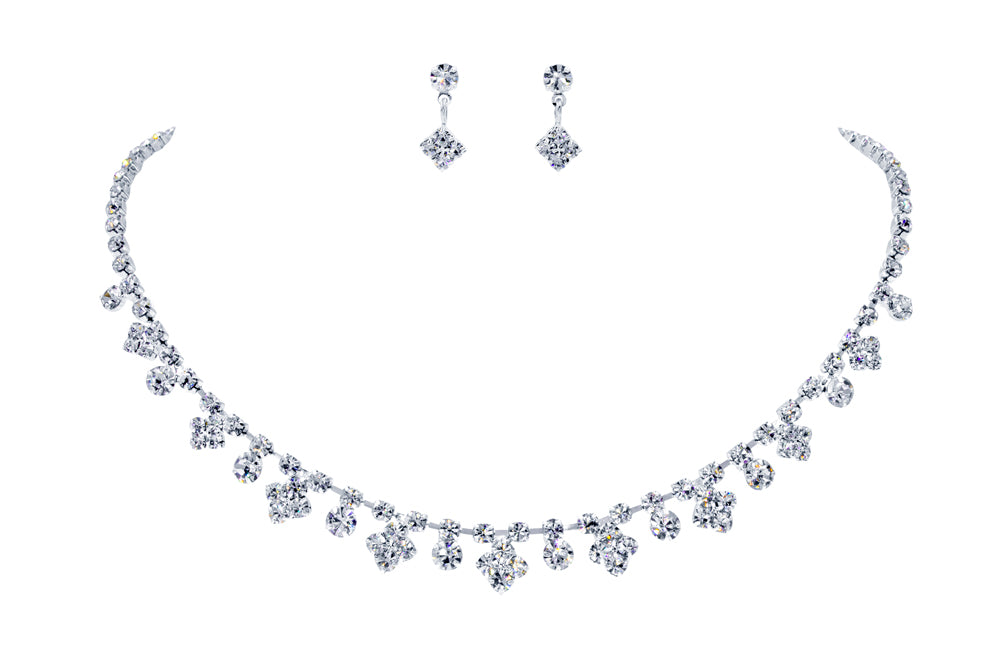 #12867 - Diamonds Necklace and Earring Set