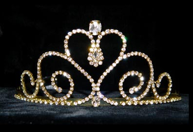 #14091G - Fairy Princess Heart Tiara - Gold Plated