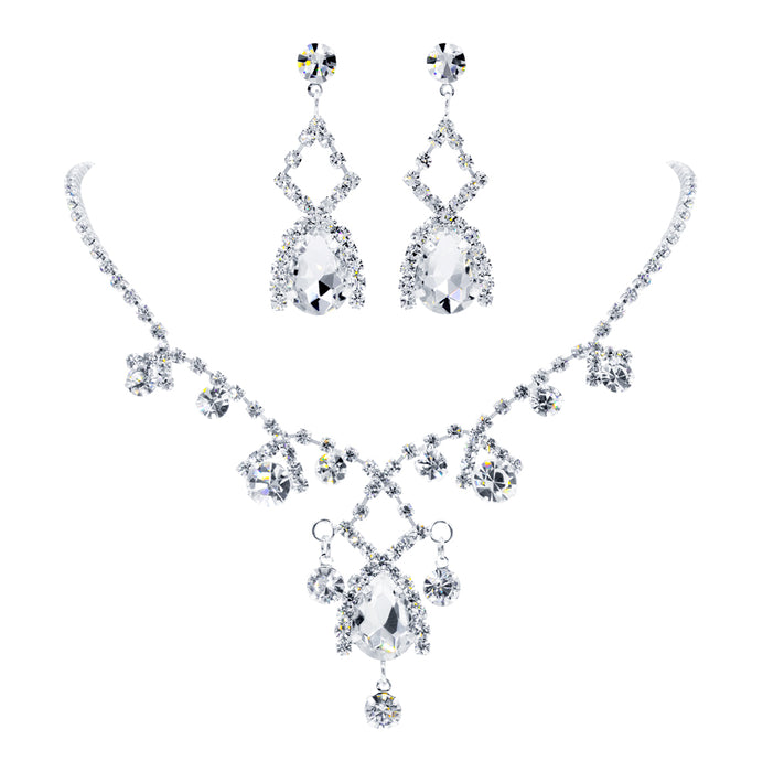 #14427 - Gated Pear Necklace Set