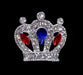 #14669RWB - Cluster Royal Crown Pin - Red White and Blue