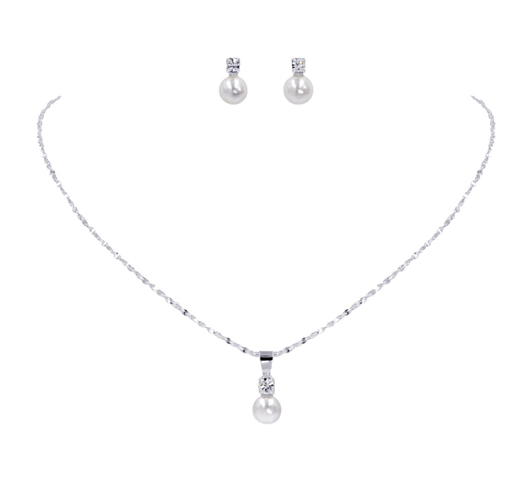 #15013 - Classic Pearl Dot Necklace Set