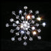 #15324 - Star Burst Approx 2.25" Button - Silver Plated