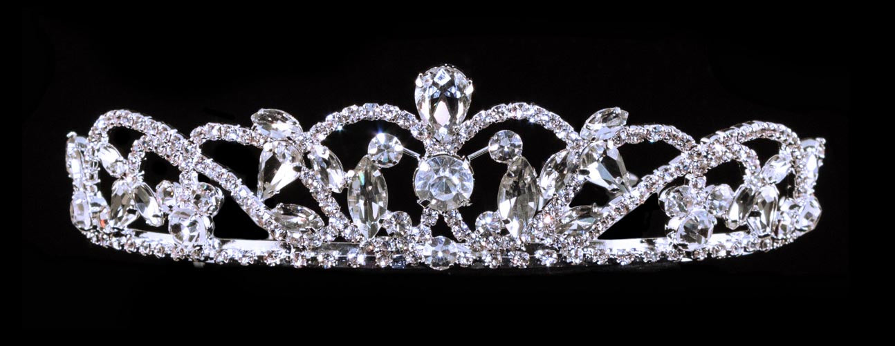 #16241 - Royal Princess Cluster Tiara with Combs - 1.5"