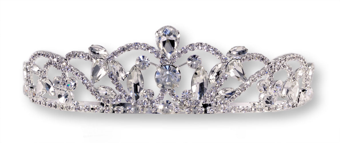#16241 - Royal Princess Cluster Tiara with Combs - 1.5"
