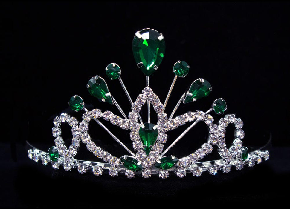 #16260em- Maus Tiara 2.25" - Emerald