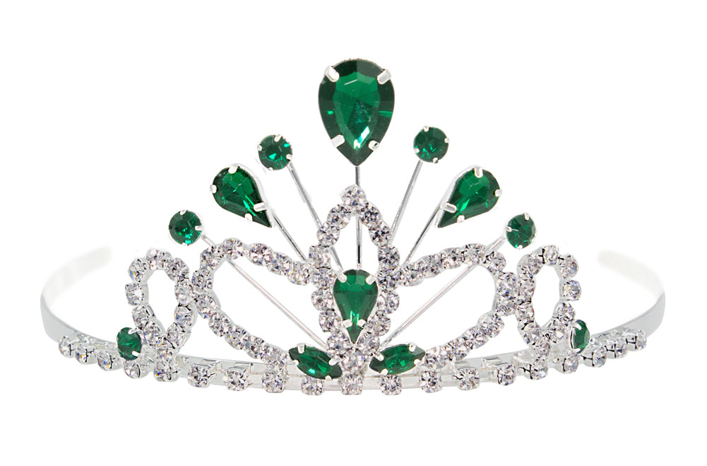#16260em- Maus Tiara 2.25" - Emerald