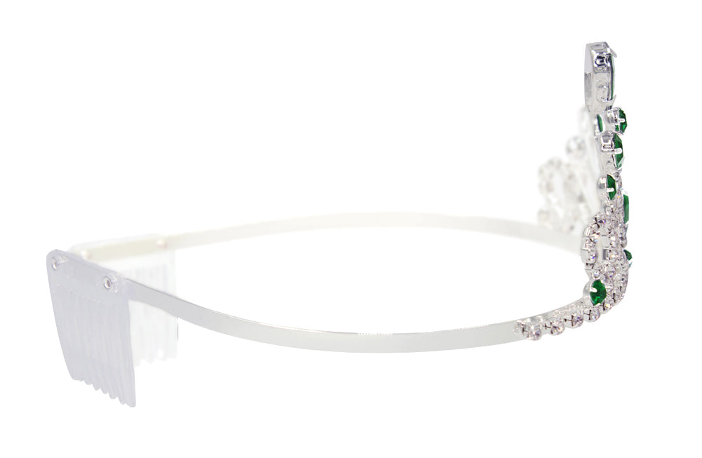 #16260em- Maus Tiara 2.25" - Emerald