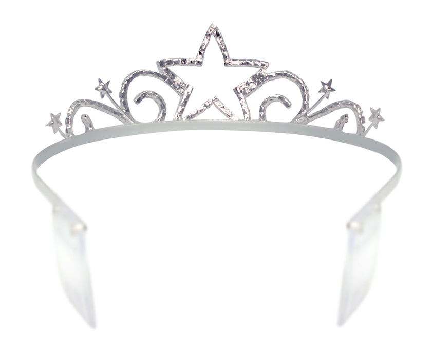 #16367 Festive Star Tiara with Combs - 1.75"