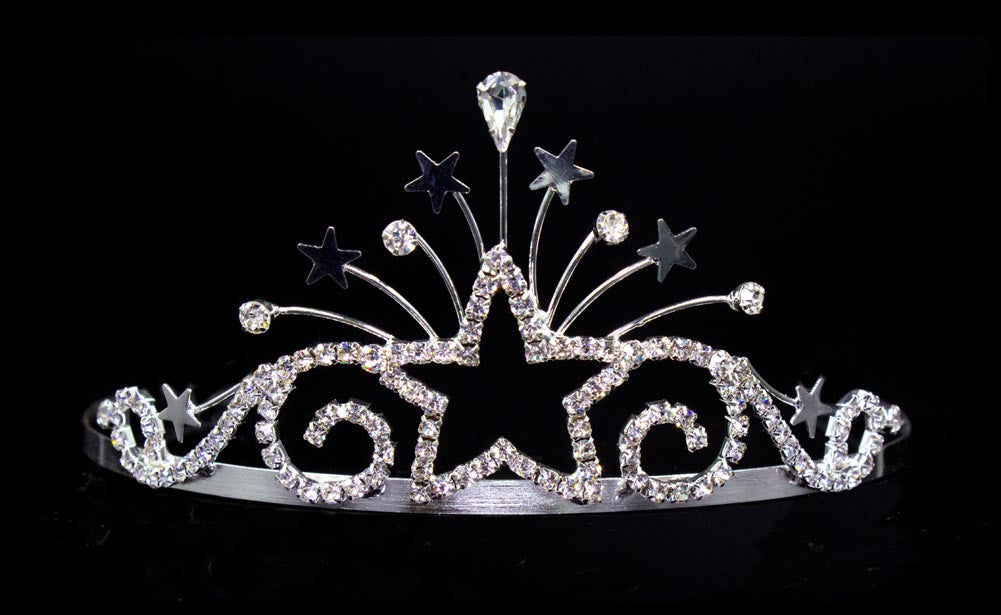 #16369 - Radiant Star Tiara with Combs - 2.5"