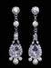 #16535 - Rhinestone Pearl Drop Trinity Earrings - 3"