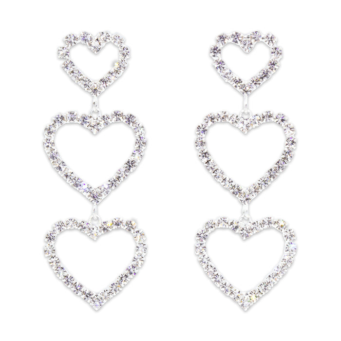 #5365 - Triple Heart Drop Earrings