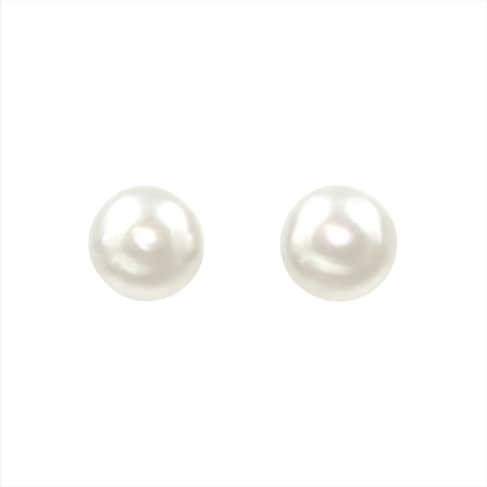 #9585E - 4mm Simulated White Pearl Earring - Post