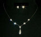 Pearl Drop Necklace and Earring Set - #9614