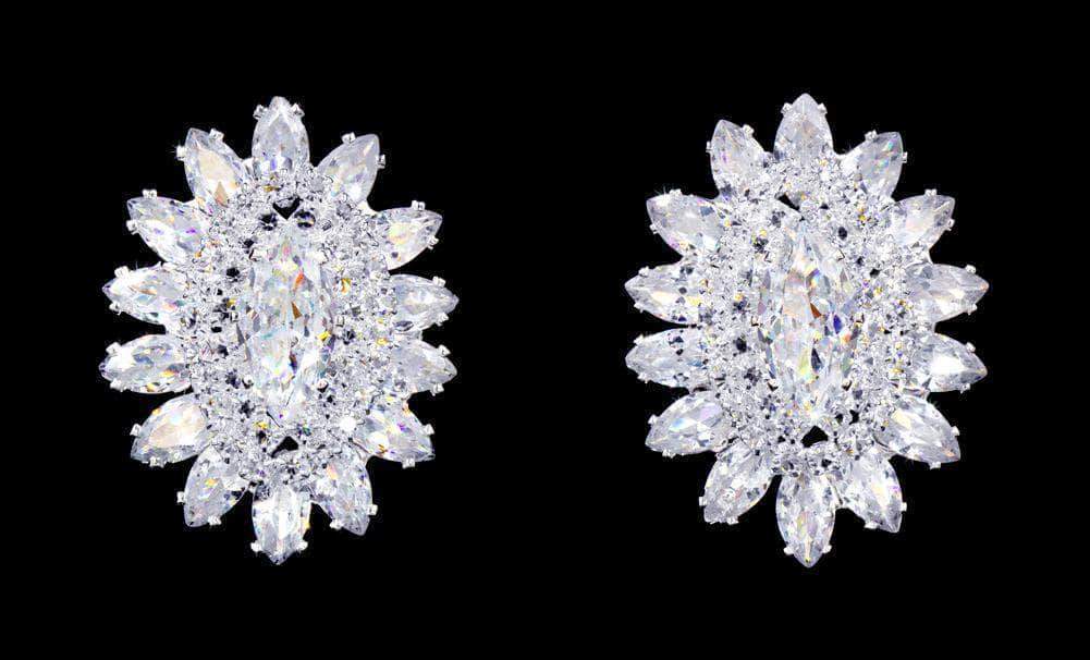 Earrings - Button #17069 - Jewel Burst CZ Earrings