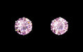 Earrings - Button 3-Carat CZ Light Rose Stud Earrings
