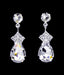 Earrings - Dangle #16899 - Diamond Pear Drop Earrings - 1.25"