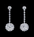 Earrings - Dangle #16901 - Round Cluster Drop Earrings - 1 3/8"