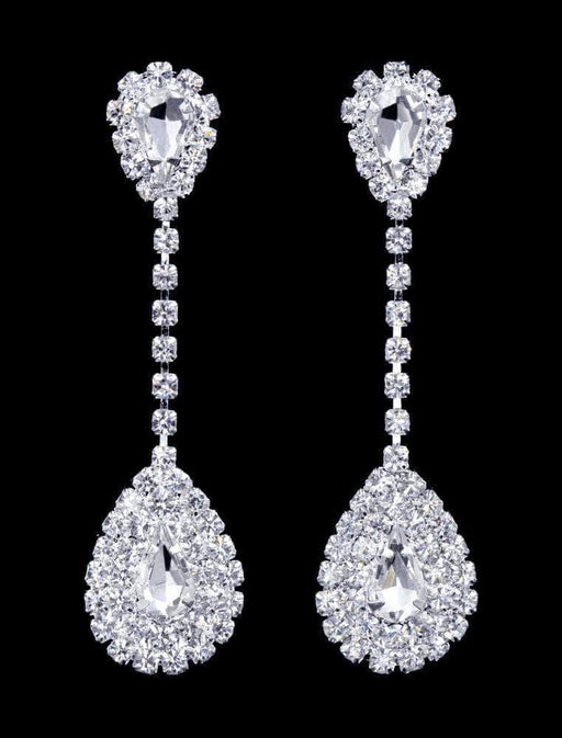 Earrings - Dangle #16908 - Mirrored Teardrop Earrings - 2"