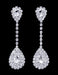 Earrings - Dangle #16908 - Mirrored Teardrop Earrings - 2"