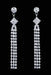 Earrings - Dangle #16910 - Diamond Fringe Drop Earrings - 2.5"