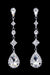 Earrings - Dangle #16920 - Diamond Tear Drop Earrings - 2.75"