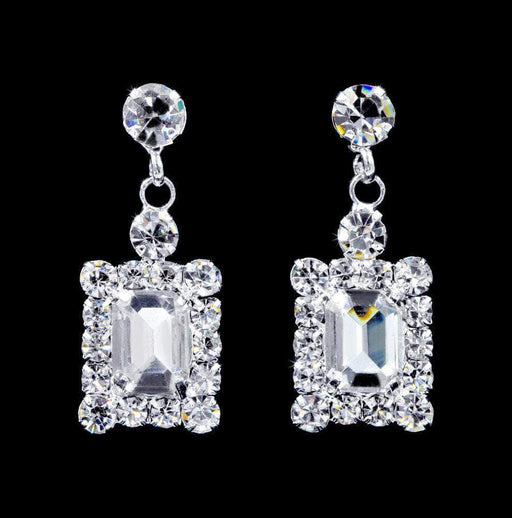 Earrings - Dangle #16921 - Framed Octagon Drop Earrings