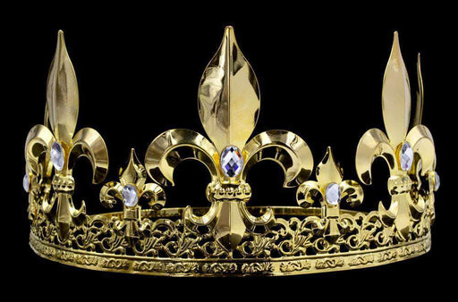 Men's Crowns and Scepters King's Crown #13333 - Clear Gold