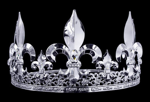 Men's Crowns and Scepters King's Crown #13333xs - Clear Silver