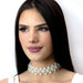 Necklaces - Collars #16712 - Stretch Pearl Cluster Choker