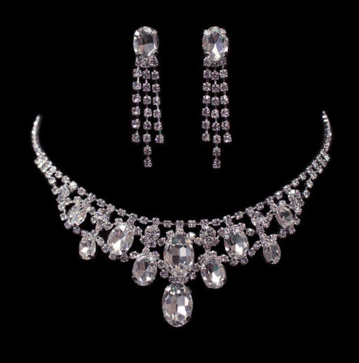 Necklaces - Midsize #16508 - Oval Drape Necklace and Earring Set