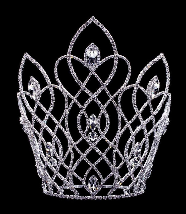 Tiaras & Crowns over 6" #16647 Vaulted Navette Adjustable Crown - 11"