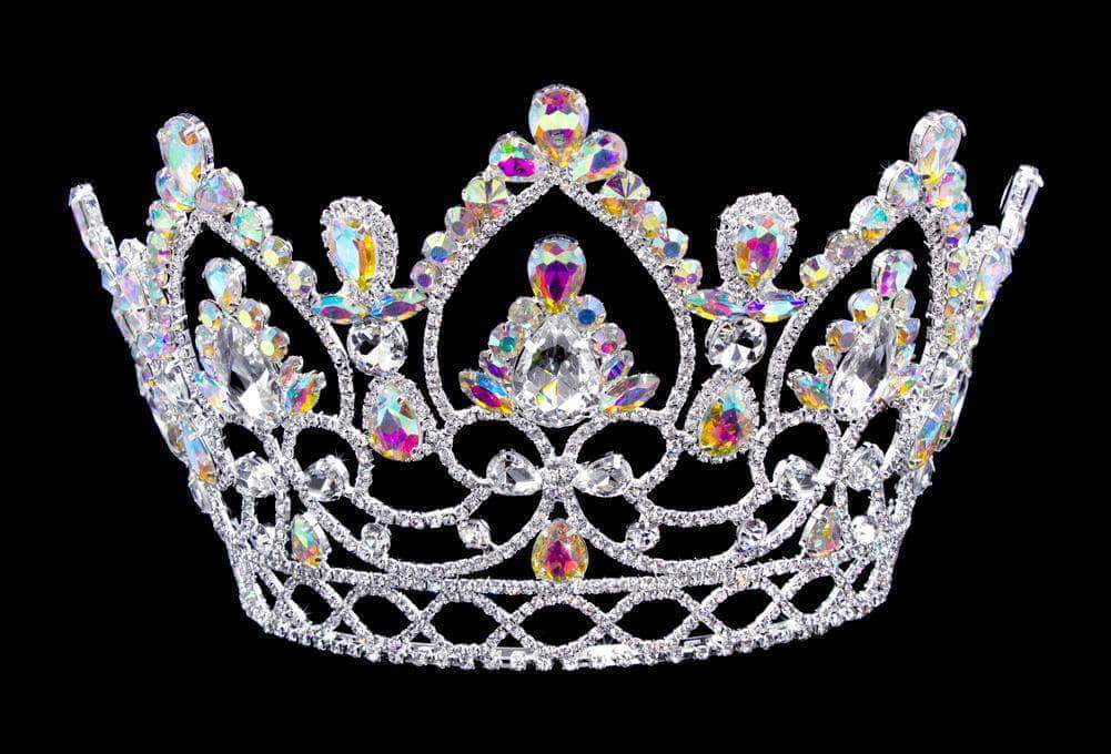 Tiaras & Crowns up to 6" #16327abs - AB Arch Tiara with Combs 5.75"