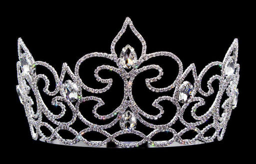 Tiaras & Crowns up to 6" #16571 - Flower of The River Tiara with Combs 4.5" Tall