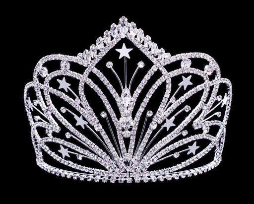 Tiaras & Crowns up to 6" #16800 Radiant Starburst Tiara with Combs - 5.25"
