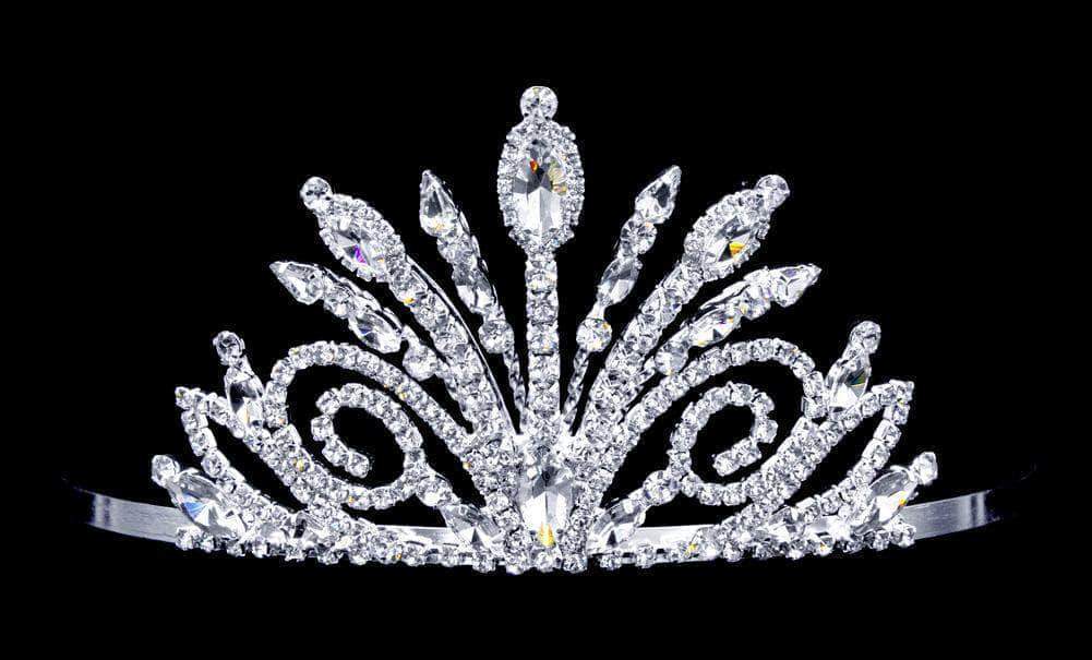 Tiaras up to 3" #17090 - Peacock Tiara with Combs - 2.75"