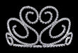 Tiaras up to 4" #16738 - Flowing Heart Tiara with Combs - 3.5"